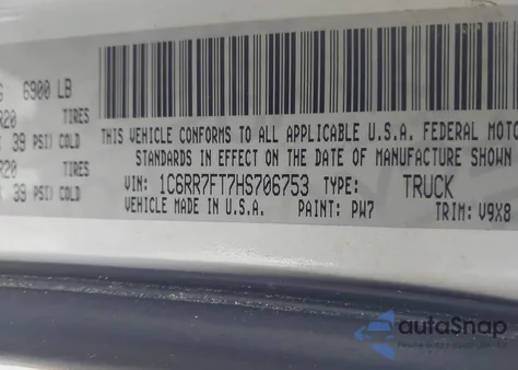 2017 Ram 1500 Express 4X4 6'4 Box from USA, damaged, VIN 1C6RR7FT7HS706753